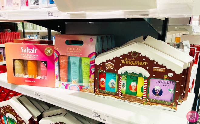 Beauty and Personal Care Gift Sets on a Shelf at Target
