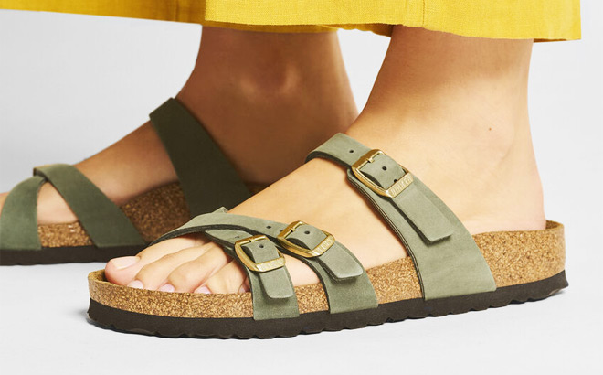 Birkenstock Franca Nubuck Slide Sandals