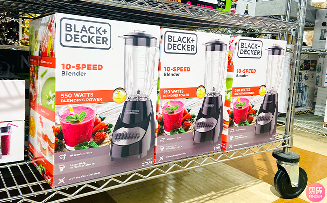 Black and Decker 10 Speed Blender in shelf