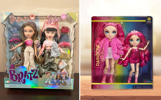 Bratz Original 12 Inch Fashion Dolls 2 Pack and Rainbow High Stella 2 Pack Fashion Dolls