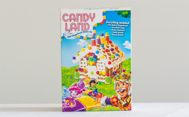 Candy Land Mini Holiday House Gingerbread Cookie Kit on the Table