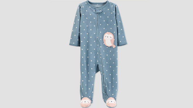 Carters Baby Girls Owl Fleece Footed Pajama