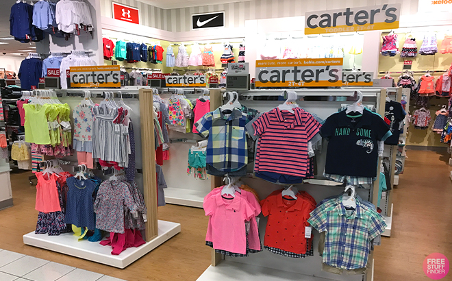 Carters Kids Clothing on display