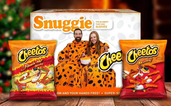 Cheetos Holiday Bundle Featuring 1 Snuggie and 2 Cheetos Snack Chips