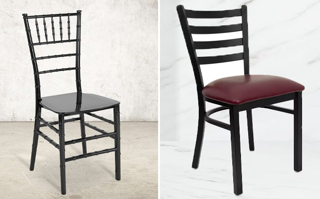 Chiavari Stacking Dining Chair and Ladder Back Restaurant Dining Chair