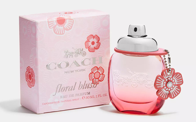 Coach Outlet Floral Blush Eau De Parfum in Gray Background