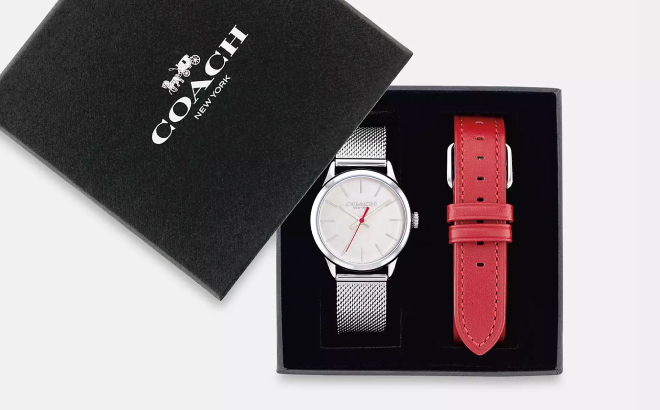 Coach Outlet Womens Ruby Watch Gift Set