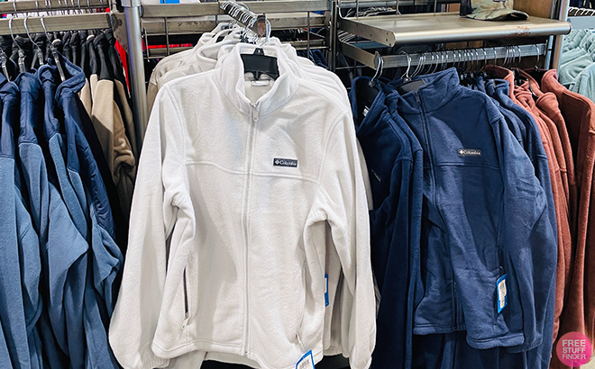 Columbia Women’s Fleece Jackets on Display at a Columbia Store