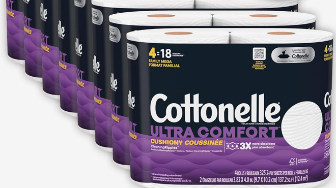 Cottonelle Ultra Comfort Toilet Paper Mega Rolls 32 Packs