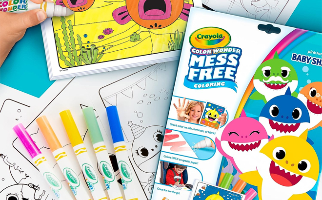 Crayola Baby Shark Color Wonder Pages Coloring Kit Crayola Baby Shark Color Wonder Pages Coloring Kit