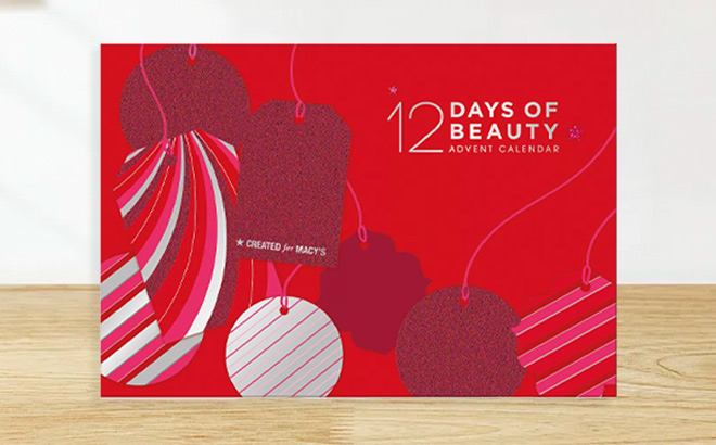 Created for Macys 12 Days Of Beauty Advent Calendar on a Table