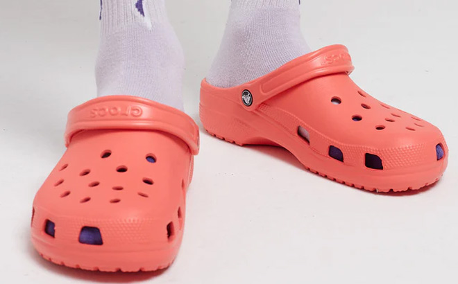 Crocs Classic Clog in Neon Watermelon Color