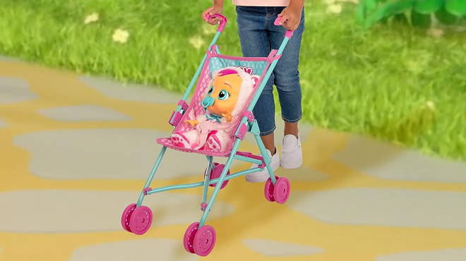 Cry Babies Baby Doll Stroller in Pink