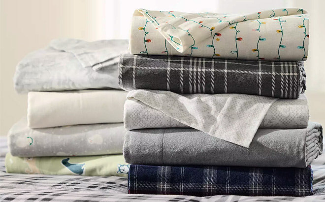 Cuddl Duds Flannel Sheet Set or Pillowcases