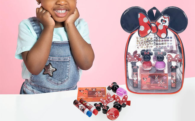Disney Minnie Mouse Girl Cosmetic Makeup Gift Bag Set Disney Minnie Mouse Girl Cosmetic Makeup Gift Bag Set