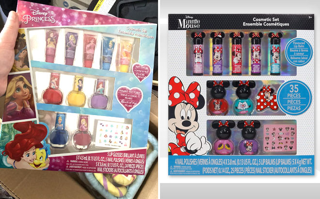 Disney Princess Nail Polish 11 Piece Set and Disney Minnie Mouse Cosmetic Makeup 35 Piece Set Disney Princess Nail Polish 11 Piece Set and Disney Minnie Mouse Cosmetic Makeup 35 Piece Set