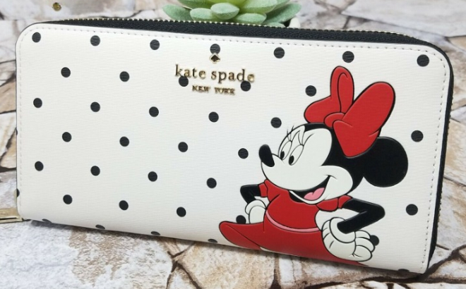 Disney X Kate Spade Minnie Mouse Large Continental Wallet