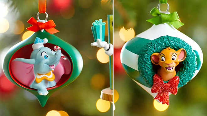 Disneys Simba Dumbo Christmas Ornaments