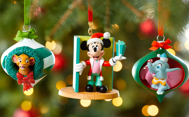 Disneys Simba Mickey Dumbo Christmas Ornaments