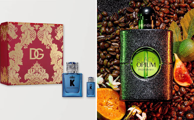 Dolce Gabbana Mens 2 Piece K Eau de Parfum Gift Set and Yves Saint Laurent Black Opium Illicit Green Perfume