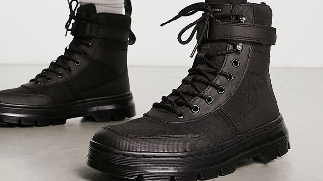 Dr Martens Black Combs Tech Leather Boot Dr Martens Black Combs Tech Leather Boot