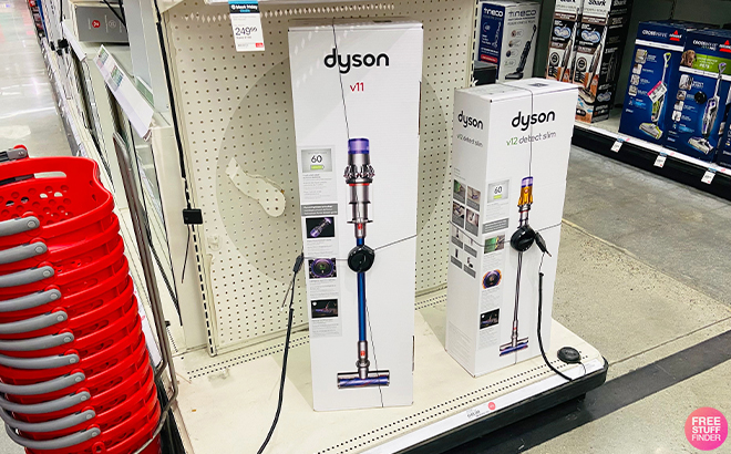 Dyson V11 Cordless Vacuum on a Shelf at Target