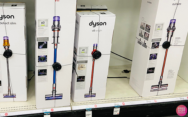 Dyson V8 Origin Cordless Vacuum on a Shelf at Target
