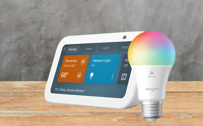 Echo Show 5 3rd Gen with Free Sengled Smart Color Bulb