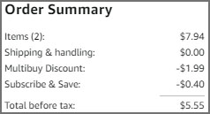 Eos Shea Butter Hand Cream Order Summary