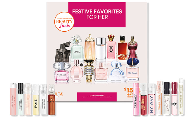 Festive Favorites For Her 13 Piece Fragrance Sampler Kit