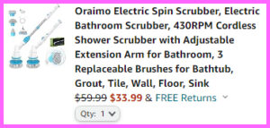 Final price Breakdown for Oraimo Electric Scrubber