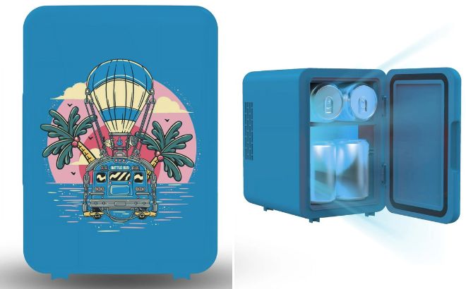 Fortnite Battle Bus 6 Can Mini Fridge Fortnite Battle Bus 6 Can Mini Fridge