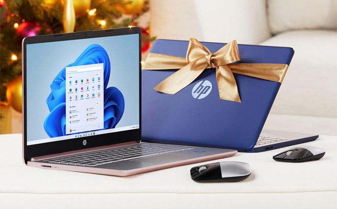 Two HP 14-Inch Touchscreen Laptops with MS Office 365 HP Protection