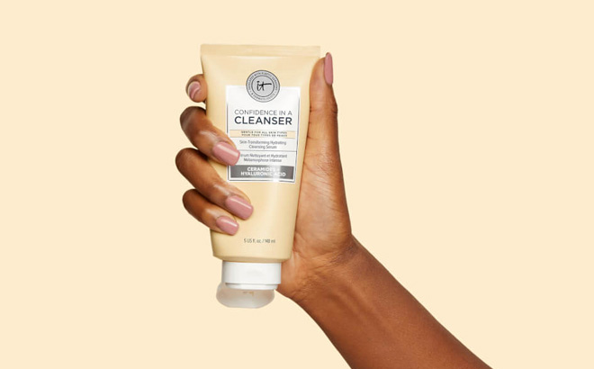 Hand Holding It Cosmetics Confidence in a Cleanser