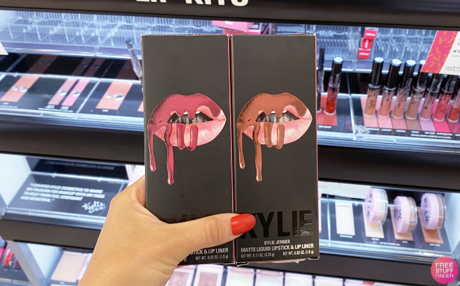 Hand Holding Kylie Cosmetics Matte Lip Kits
