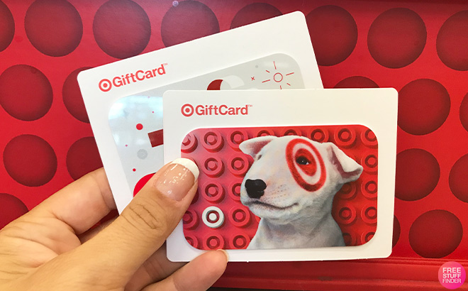 Hand Holding target Gift Card