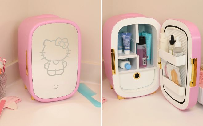 Hello Kitty Pink Beauty Mini Fridge Hello Kitty Pink Beauty Mini Fridge