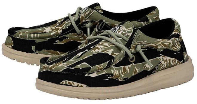 Hey Dude Wally Youth Camouflage Shoes