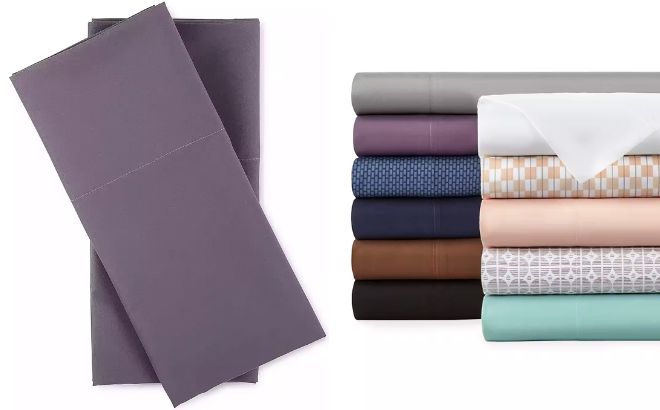Home Expressions Soft Touch Microfiber Sheet Set in Purple Dawn Color
