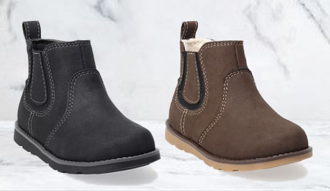 Jumping Beans Fulmar Kids Chelsea Boots Black and Brown Colors