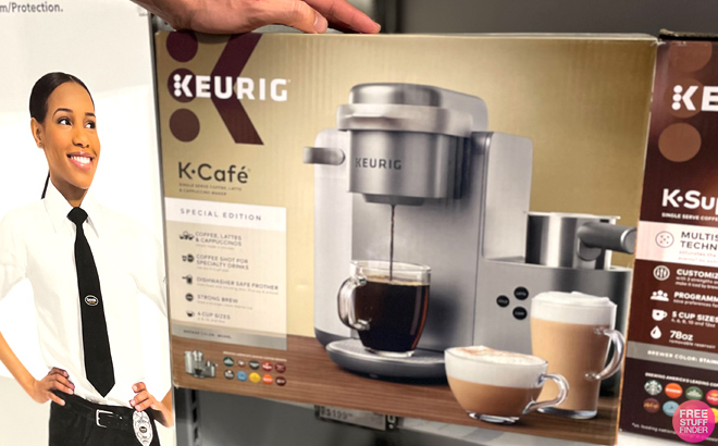 Keurig K Cafe Coffee Maker on a Store Shelf