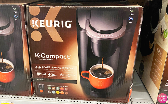 Keurig K-Compact Coffee Maker on a Store Shelf