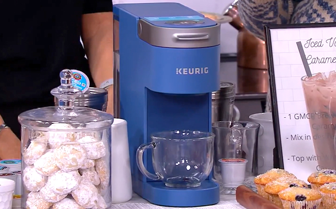 Keurig K-Slim + Iced Single Serve Coffee Brewer in Blue