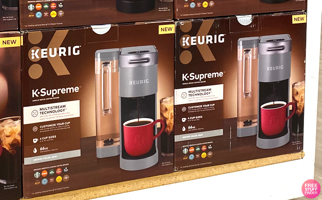 Keurig K Supreme Coffee Makers on a Store Shelf