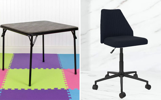 Kids Folding Table and Brittany Office Chair