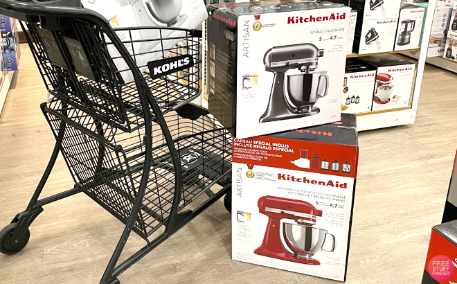 KitchenAid Artisan Series 5 Quart Tilt Head Stand Mixer in Red and Contour Silver