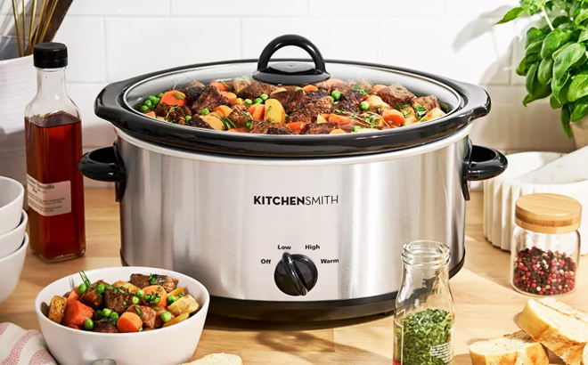 KitchenSmith by Bella 6 Quart Manual Slow Cooker
