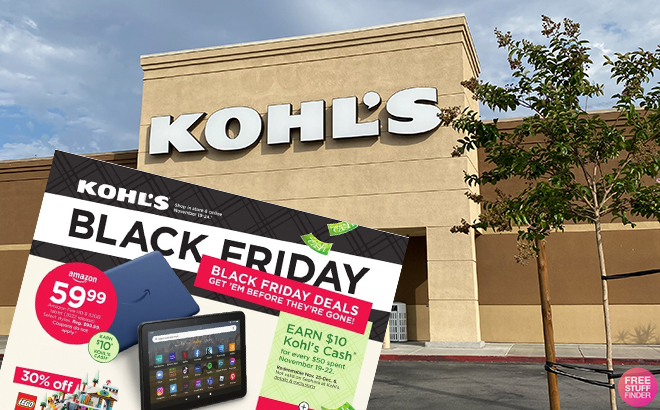 Kohl's Black Friday 2023 Ad with the Kohl's Store in the Background