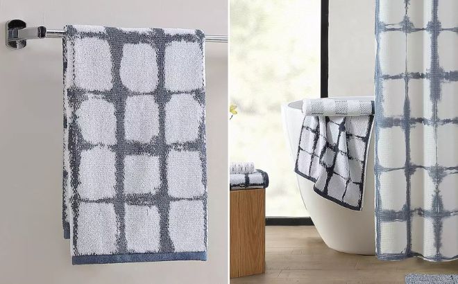 Koolaburra by UGG Shibori Plaid Towel Koolaburra by UGG Shibori Plaid Towel