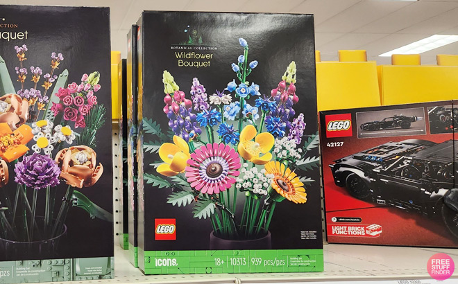 LEGO Icons Wildflower Bouquet Artificial Flowers on a Shelft at Target